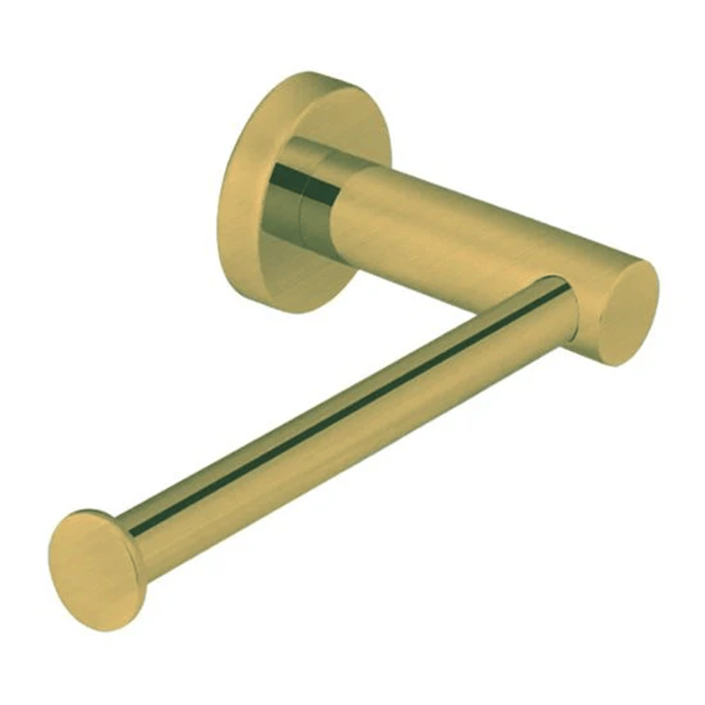 TSI Bathroom Accessories BUYG6611.TR LUCID PIN SERIES BRUSHED YELLOW GOLD ROUND STAINLESS STEEL WALL MOUNTED TOILET PAPER ROLL HOLDER