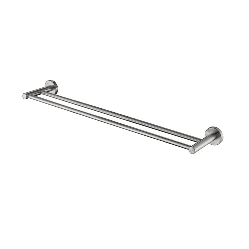 TSI Bathroom Accessories CH6602.TR LUCID PIN 800MM ROUND CHROME DOUBLE TOWEL RAIL