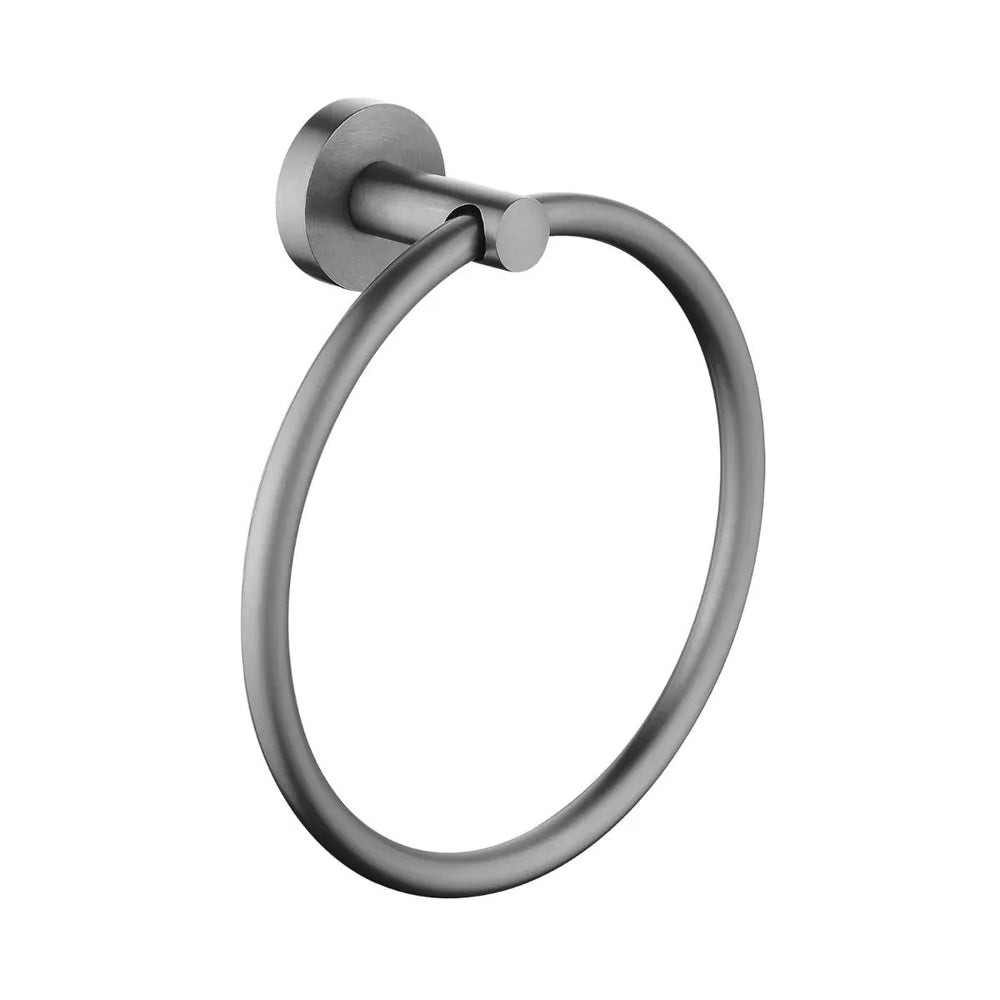 TSI Bathroom Accessories GM6603.TR LUCID PIN GUN METAL GREY ROUND HAND TOWEL RING