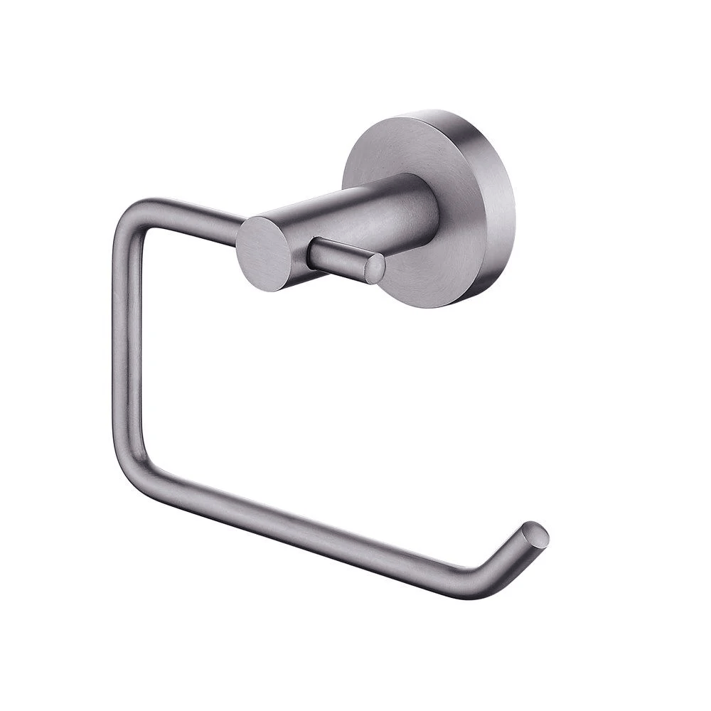 TSI Bathroom Accessories GM6613.TR LUCID PIN SERIES ROUND GUN METAL GREY TOILET PAPER ROLL HOLDER