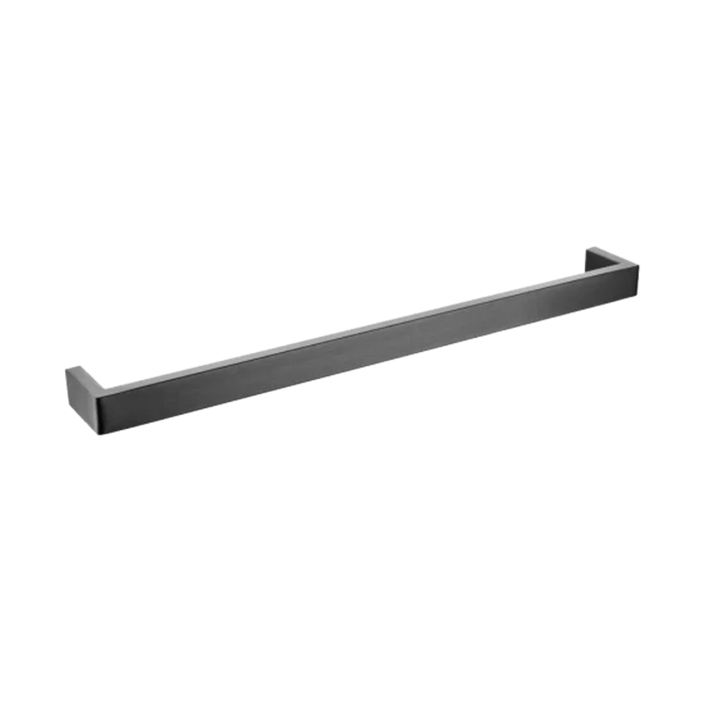 TSI Bathroom Accessories GM7001.TR IVANO SERIES SQUARE GUN METAL GREY SINGLE TOWEL RAIL 600MM