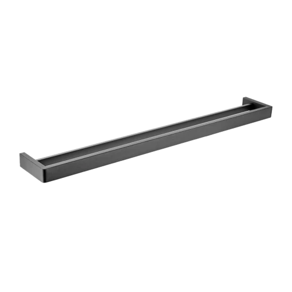 TSI Bathroom Accessories GM7002.8.TR IVANO SERIES SQUARE GUN METAL GREY DOUBLE TOWEL RAIL 800MM