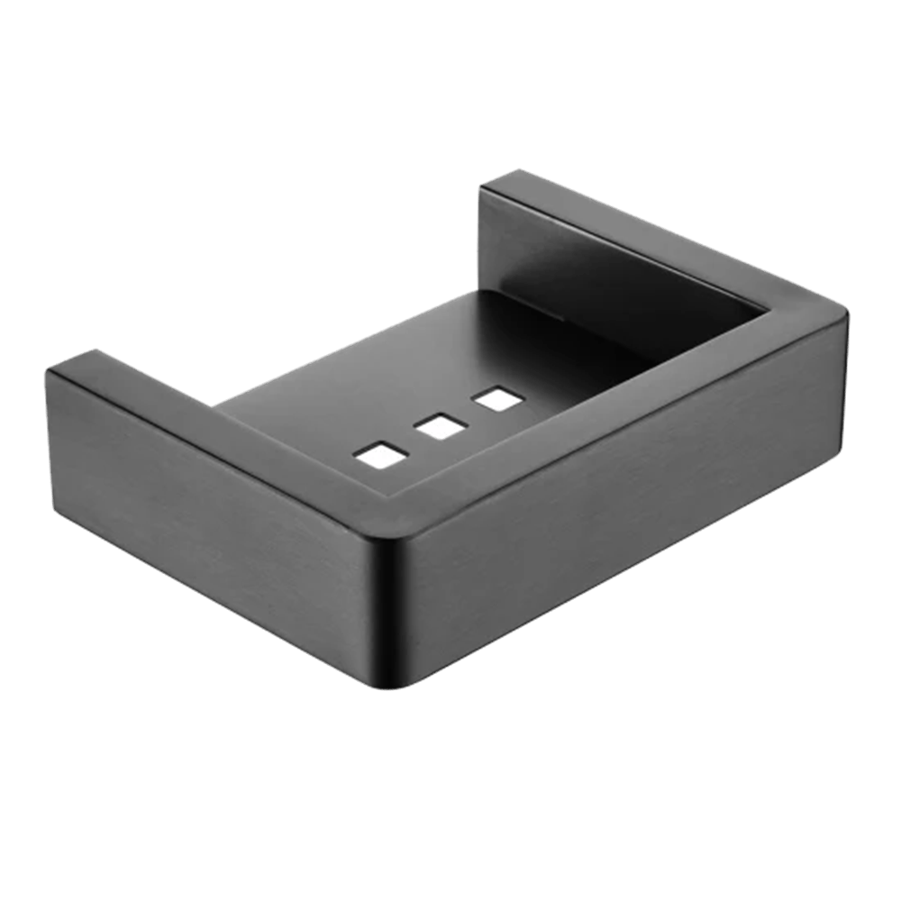 TSI Bathroom Accessories GM7006.TR IVANO SERIES SQUARE GUN METAL GREY SOAP DISH HOLDER
