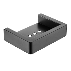 TSI Bathroom Accessories GM7006.TR IVANO SERIES SQUARE GUN METAL GREY SOAP DISH HOLDER