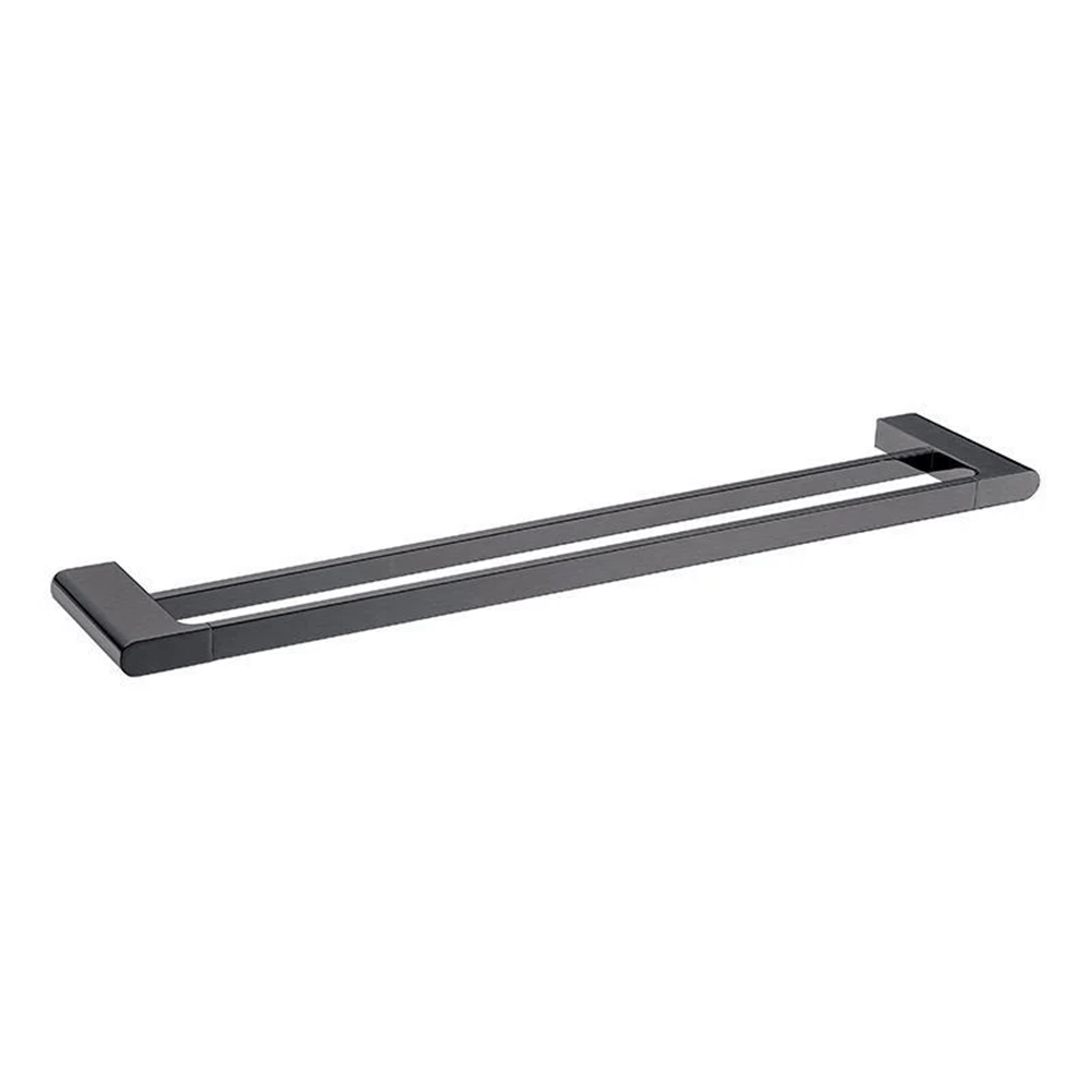 TSI Bathroom Accessories GM8002.8.TR VOG SERIES GUN METAL GREY DOUBLE TOWEL RAIL 800MM