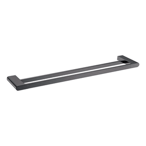 TSI Bathroom Accessories GM8002.8.TR VOG SERIES GUN METAL GREY DOUBLE TOWEL RAIL 800MM