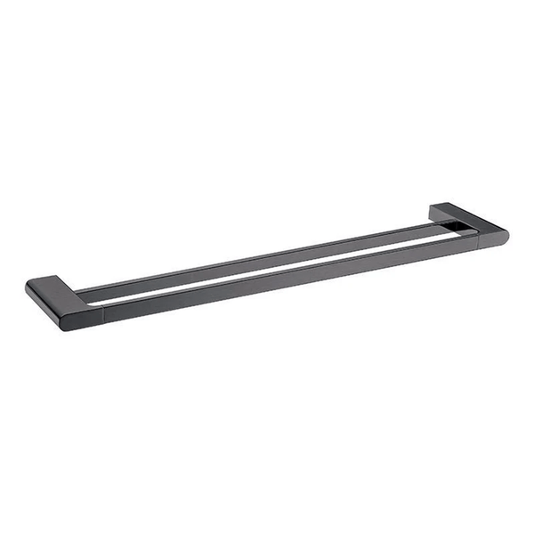 TSI Bathroom Accessories GM8002.8.TR VOG SERIES GUN METAL GREY DOUBLE TOWEL RAIL 800MM