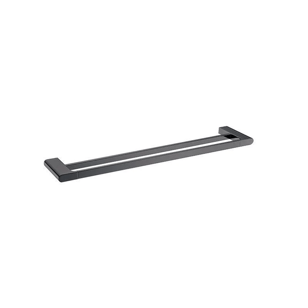TSI Bathroom Accessories GM8002.TR VOG SERIES GUN METAL GREY DOUBLE TOWEL RAIL 600MM