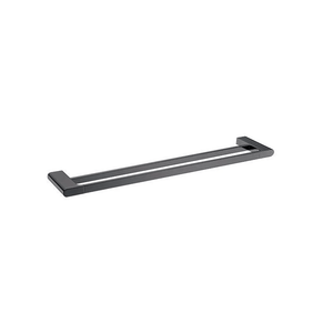 TSI Bathroom Accessories GM8002.TR VOG SERIES GUN METAL GREY DOUBLE TOWEL RAIL 600MM
