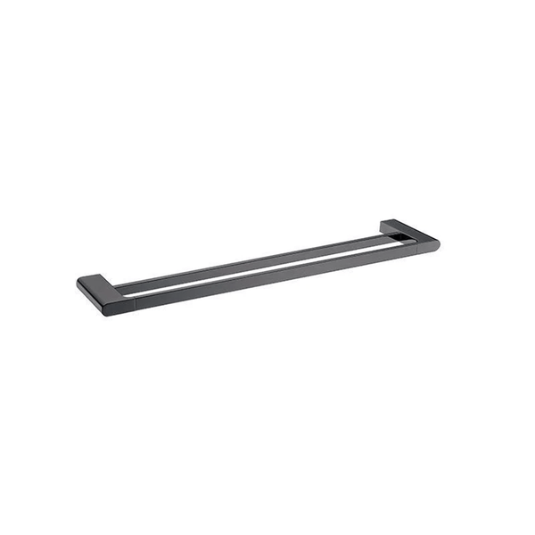 TSI Bathroom Accessories GM8002.TR VOG SERIES GUN METAL GREY DOUBLE TOWEL RAIL 600MM