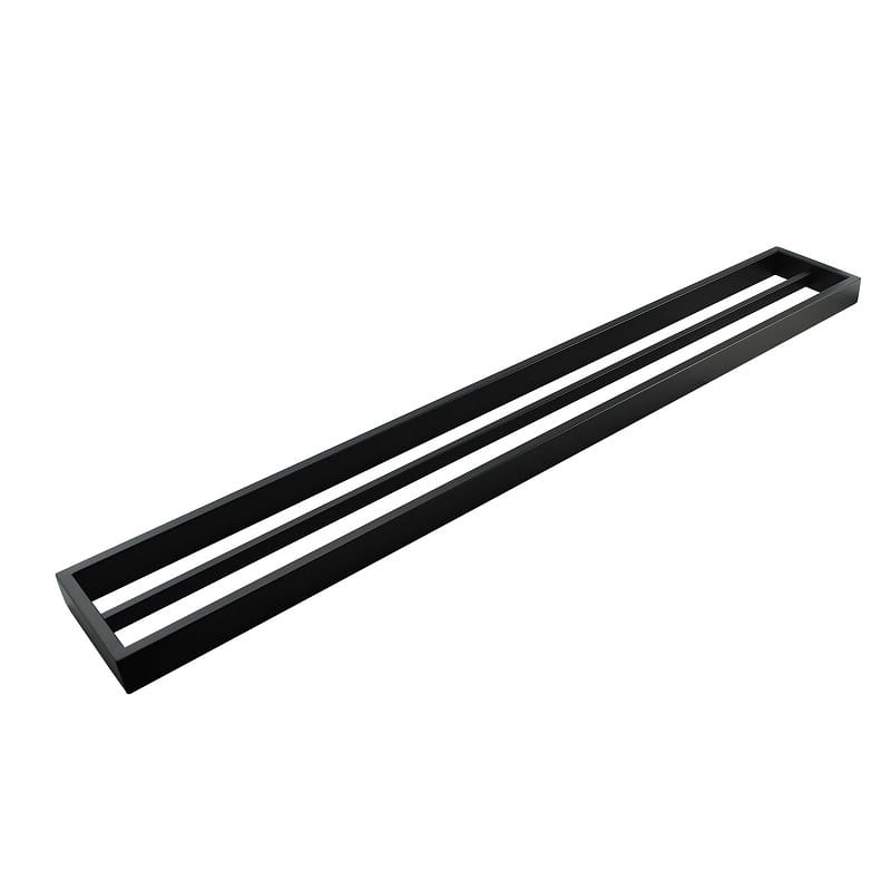 TSI Bathroom Accessories IVANO Series Black Double Towel Rail 800mm OX6402.8.TR