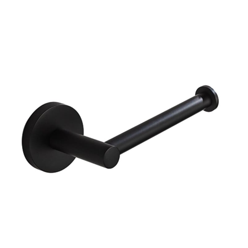 TSI Bathroom Accessories LUCID PIN Series Black Round Toilet Paper Roll Holder OX6611.TR