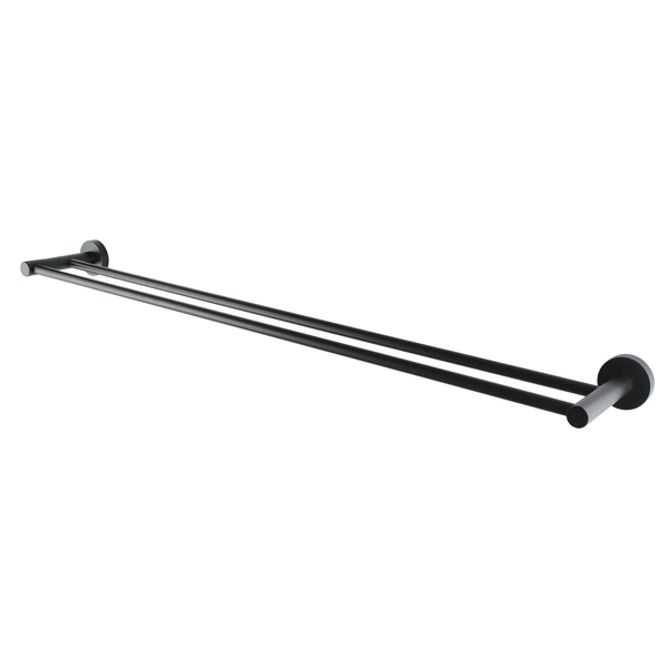 TSI Bathroom Accessories OX6602.TR LUCID PIN ROUND BLACK DOUBLE TOWEL RACK RAIL 790MM