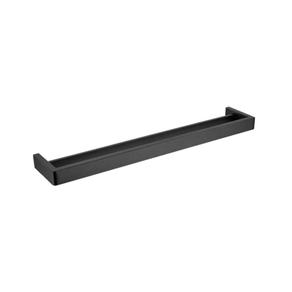 TSI Bathroom Accessories OX7002.TR IVANO SERIES SQUARE BLACK DOUBLE TOWEL RAIL 600MM