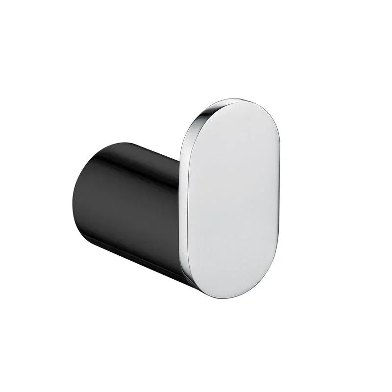TSI Bathroom Accessories OXCH6507.TR RUSHY BLACK & CHROME ROUND ROBE HOOK