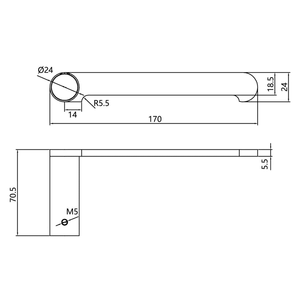 OXCH6513.TR RUSHY BLACK & CHROME TOILET PAPER HOLDER