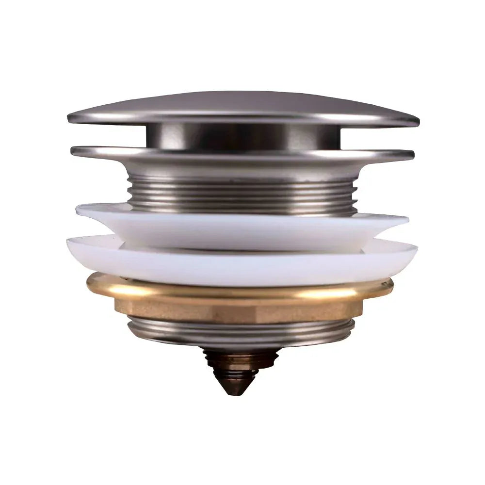 TSI Bathtubs BU002.TWN 40MM BRUSHED NICKEL SOLID BRASS BATHTUB MUSHROOM POP UP WASTE DRAIN NO OVERFLOW