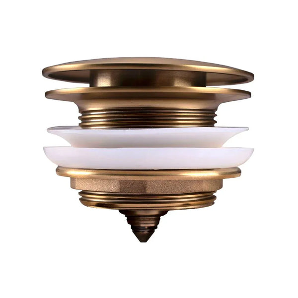 TSI Bathtubs BUYG002.TWN 40MM BRUSHED YELLOW GOLD SOLID BRASS BATHTUB MUSHROOM POP UP WASTE DRAIN NO OVERFLOW