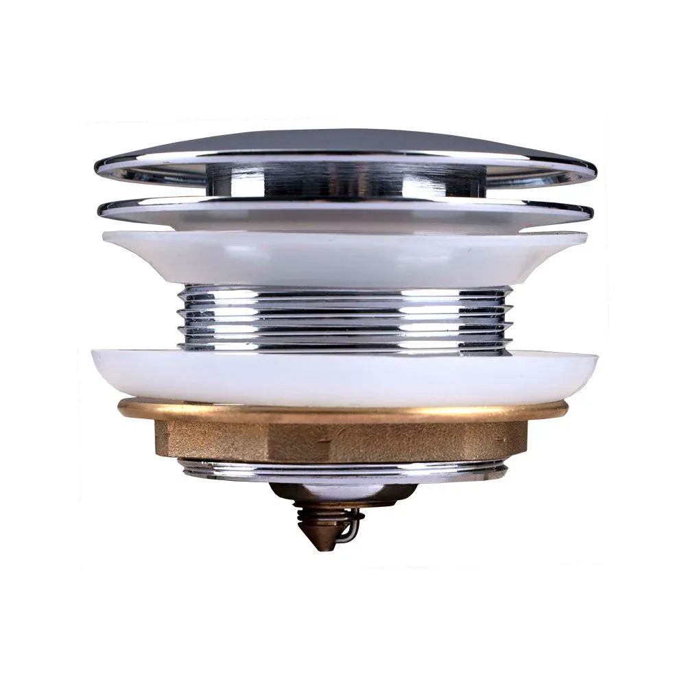 TSI Bathtubs CH002.TWN 40MM CHROME SOLID BRASS BATHTUB MUSHROOM POP UP WASTE DRAIN NO OVERFLOW