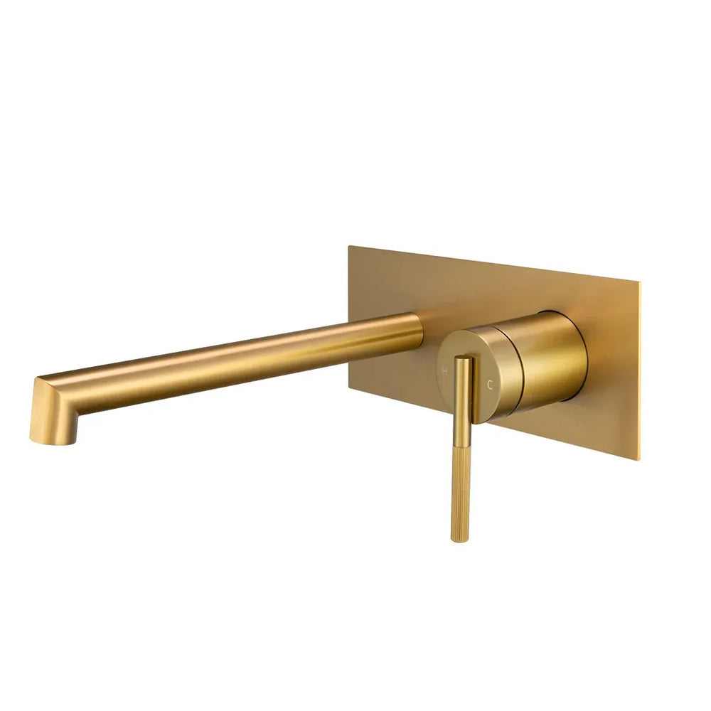 TSI BUYG0243.BM CADDENCE SERIES BRUSHED YELLOW GOLD WALL MIXER WITH SPOUT