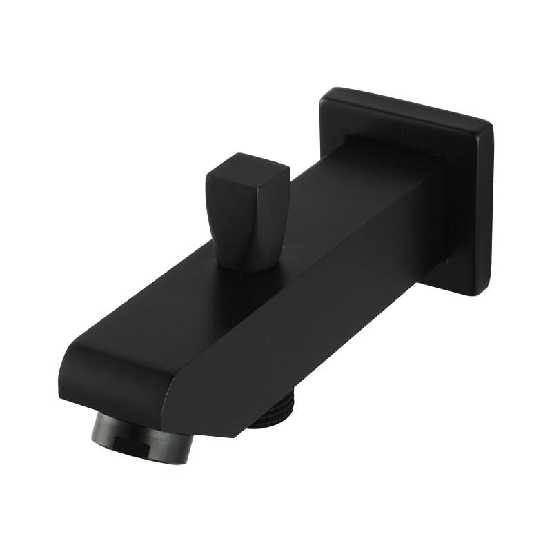 TSI Mixer Taps BLAZE Series Matte Black Bathtub/Basin Wall Spout with Diverte OX0011.BS