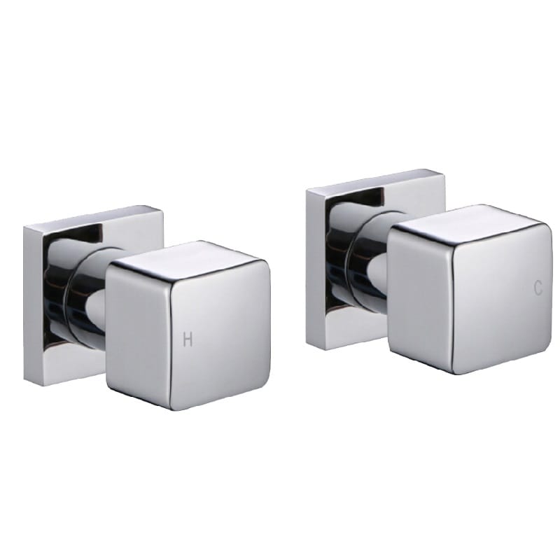 TSI Mixer Taps VOG Series Chrome Cubic Shower Wall Taps CH0001.ST