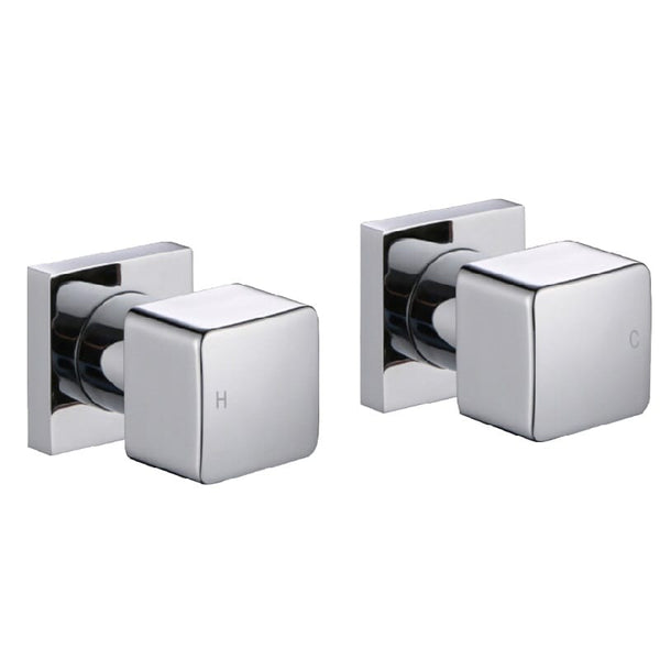 TSI Mixer Taps VOG Series Chrome Cubic Shower Wall Taps CH0001.ST