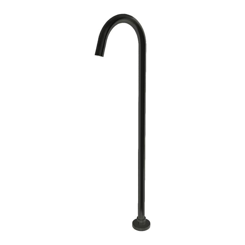 TSI Mixer Taps Black Round Floor Standing Mixer (Brass) OX0002.BS