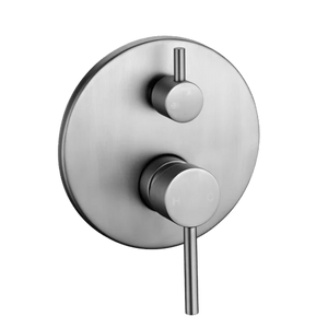 TSI Mixer Taps BU0125-2.ST LUCID PIN ROUND BRUSHED NICKEL SHOWER/BATH MIXER DIVERTER