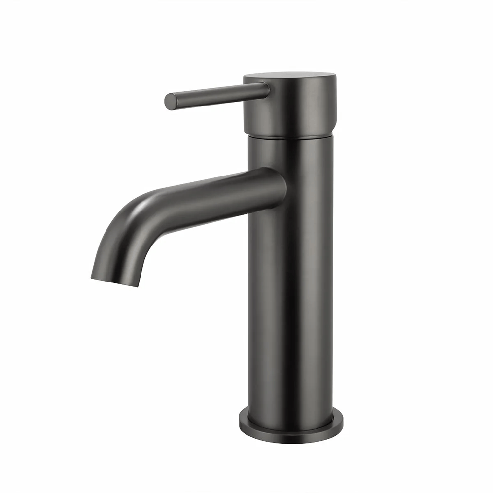 TSI Mixer Taps BUGM0150.BM LUCID PIN SERIES ROUND BRUSHED GUN METAL GREY BASIN MIXER