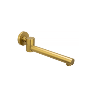 TSI Mixer Taps BUYG0004.BS ROUND BRUSHED BRASS BATHTUB/BASIN SWIVEL WALL SPOUT