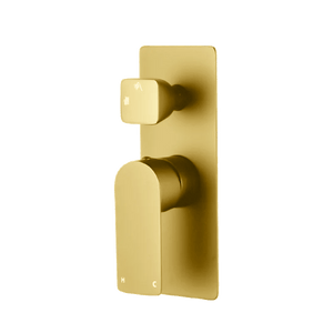 TSI Mixer Taps BUYG0165-2.ST VOG SERIES SOLID BRUSHED BRASS BATH/SHOWER WALL MIXER WITH DIVERTER WALL MOUNTED