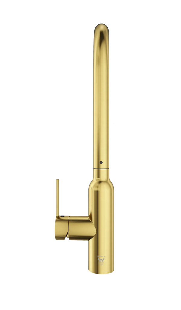 TSI Mixer Taps C-1SKMBG Navona Carysil Slim Brushed Gold Pull Out Kitchen Mixer