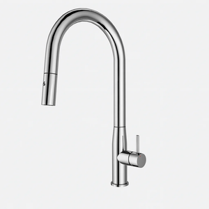 TSI Mixer Taps C-1SKMBN Navona Carysil Slim Brushed Nickel Pull Out Kitchen Mixer