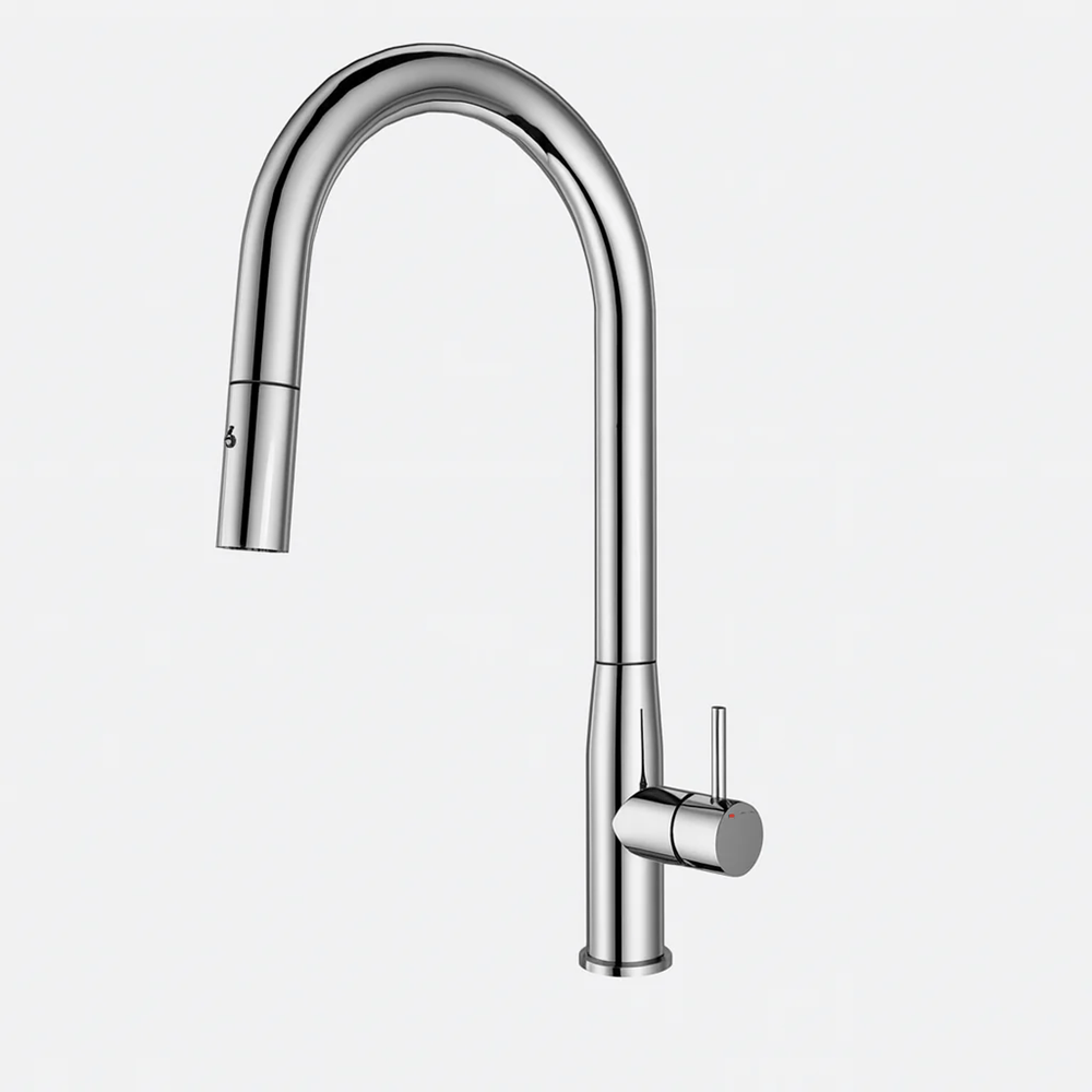 TSI Mixer Taps C-1SKMC Navona Carysil Slim Chrome Pull Out Kitchen Mixer