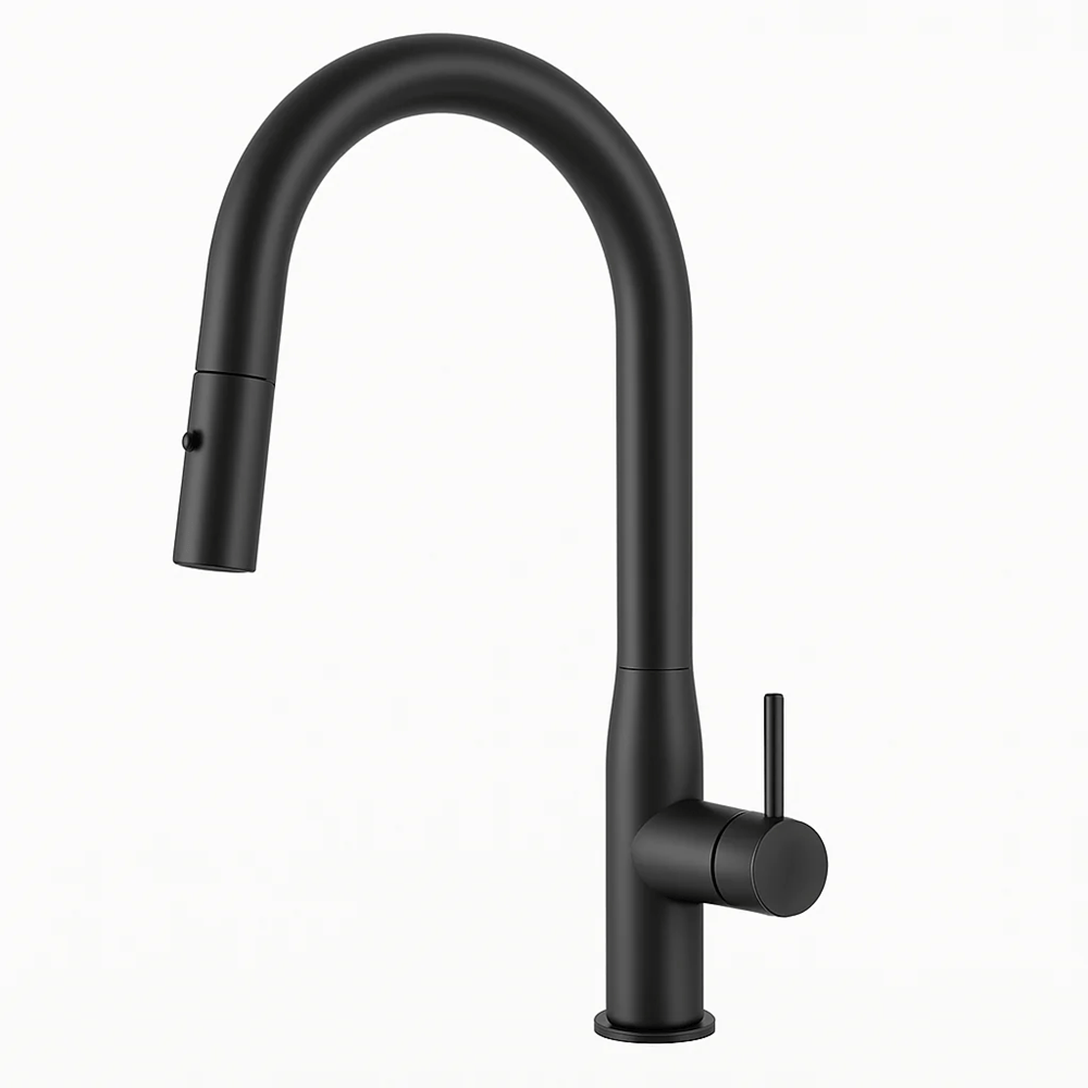 TSI Mixer Taps C-1SKMGM Navona Carysil Slim Gun Metal Pull Out Kitchen Mixer