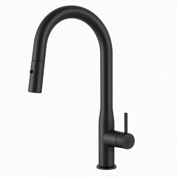 TSI Mixer Taps C-1SKMGM Navona Carysil Slim Gun Metal Pull Out Kitchen Mixer