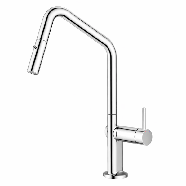 TSI Mixer Taps C-2AKMC Navona Carysil Angle Chrome Pull Out Kitchen Mixer