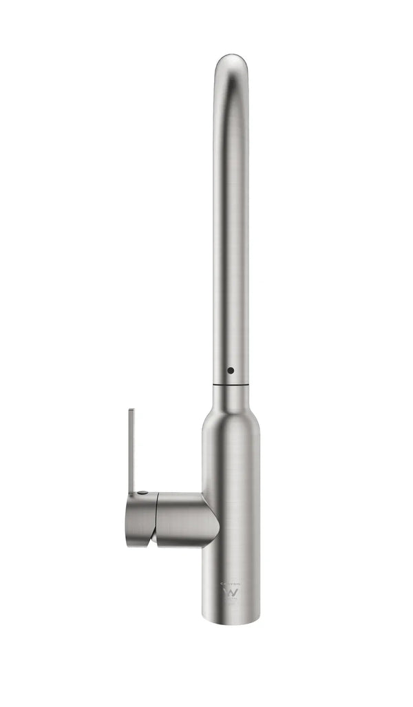 TSI Mixer Taps C-3RKMBN Navona Carysil Round Brushed Nickel Pull Out Kitchen Mixer