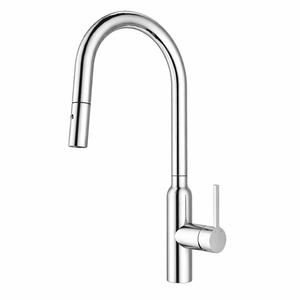 TSI Mixer Taps C-3RKMC Navona Carysil Round Chrome Pull Out Kitchen Mixer