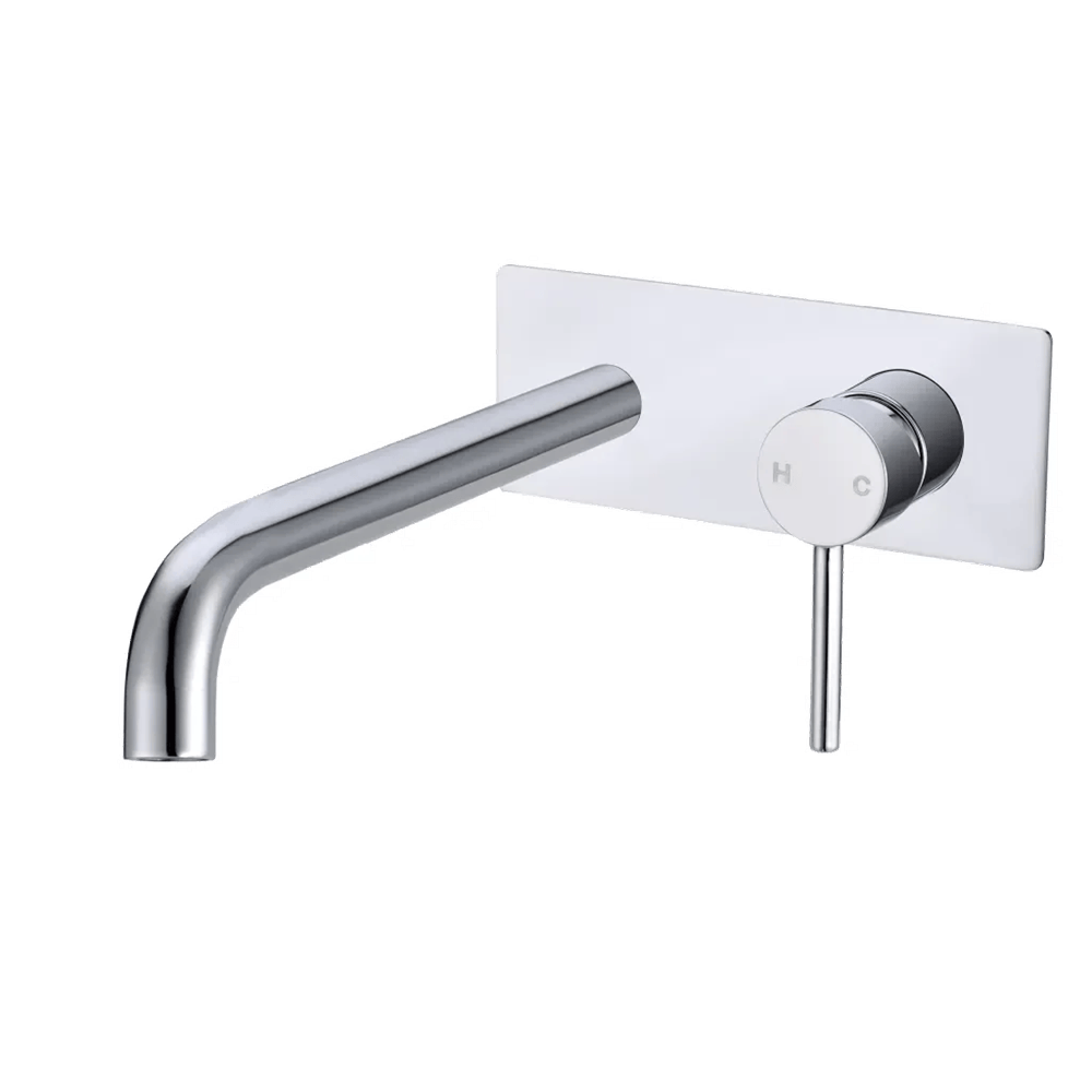 TSI Mixer Taps CH0144-2-EX.BM LUCID PIN SERIES CHROME WALL MIXER WITH ROUND SPOUT