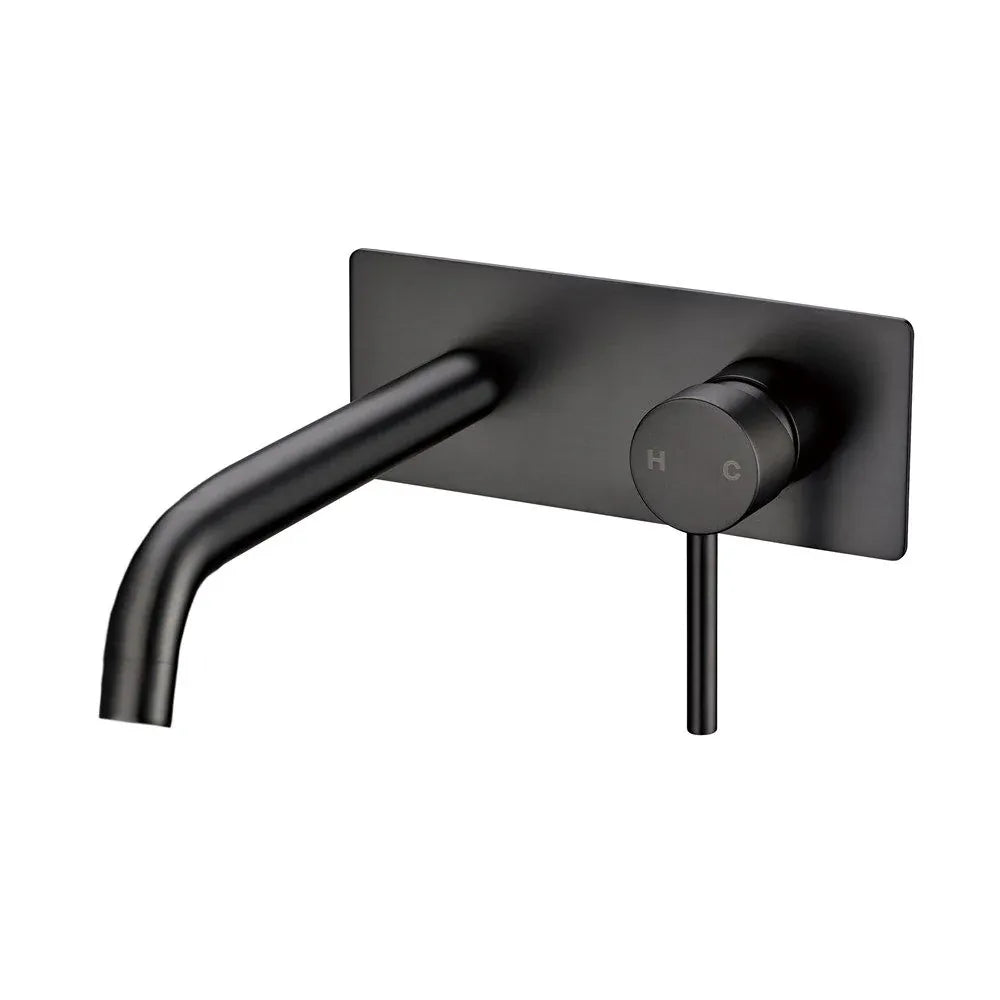 TSI Mixer Taps GM0144-2-EX.BM LUCID PIN SERIES GUN METAL WALL MIXER WITH ROUND SPOUT