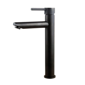 TSI Mixer Taps LUCID PIN Series Round Black Tall Basin Mixer OX0120.BM
