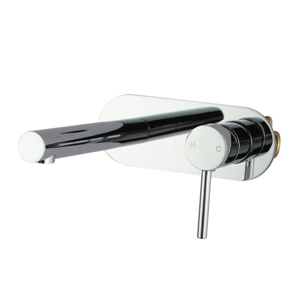 TSI Mixer Taps LUCID PIN Series Round Chrome Wall Mixer With Spout CH0143-2.BM