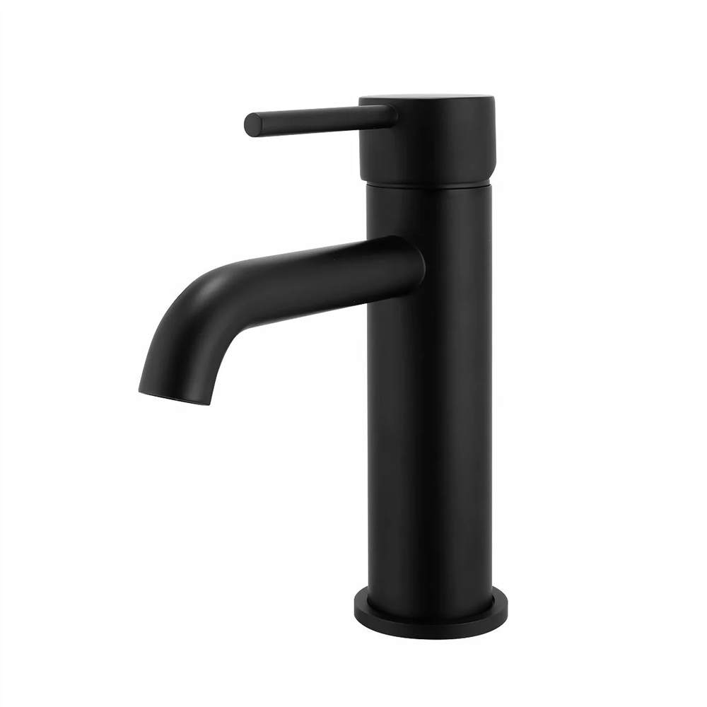 TSI Mixer Taps OX0150.BM LUCID PIN SERIES ROUND MATTE BLACK BASIN MIXER