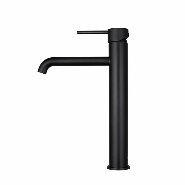 TSI Mixer Taps OX0151.BM LUCID PIN SERIES ROUND BLACK TALL BASIN MIXER