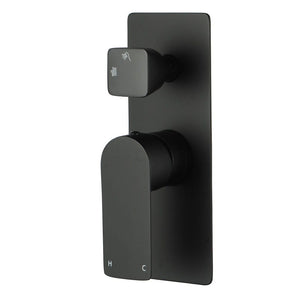 TSI Mixer Taps OX0165-2.ST VOG SOLID BRASS BLACK BATH/SHOWER WALL MIXER WITH DIVERTER WALL MOUNTED