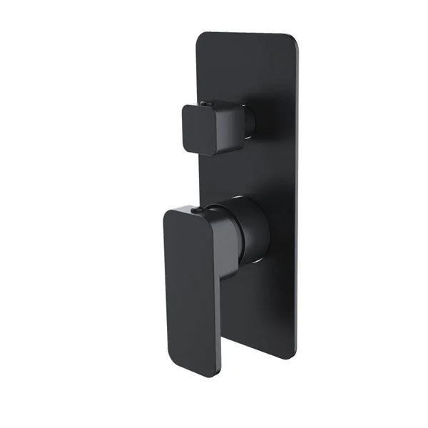 TSI Mixer Taps OX0225-2.ST IVANO SERIES SOLID BRASS BLACK BATH/SHOWER WALL MIXER WITH DIVERTER WALL MOUNTED