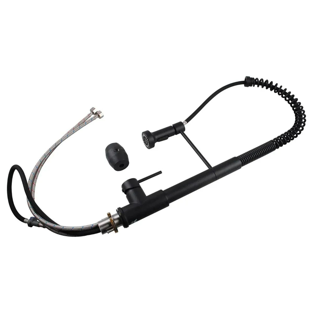 OX1017.KM TALL SPRING BLACK PULL OUT KITCHEN SINK MIXER TAP