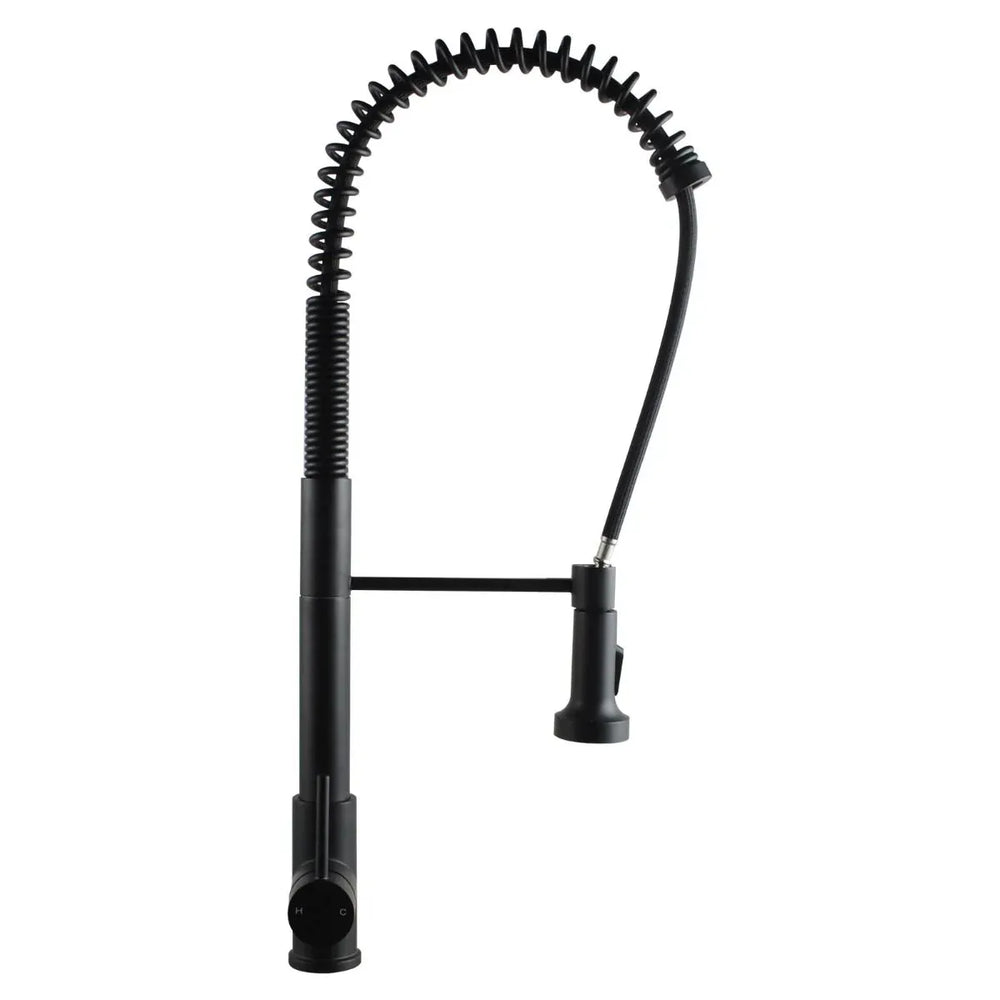 TSI Mixer Taps OX1017.KM TALL SPRING BLACK PULL OUT KITCHEN SINK MIXER TAP